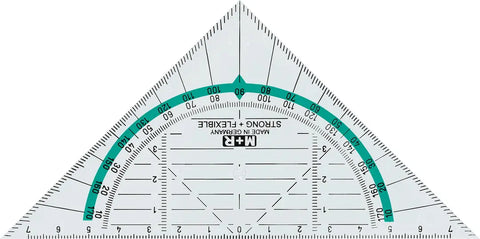 M+R Geodreieck 16cm 723170300 glasklar, bruchfest