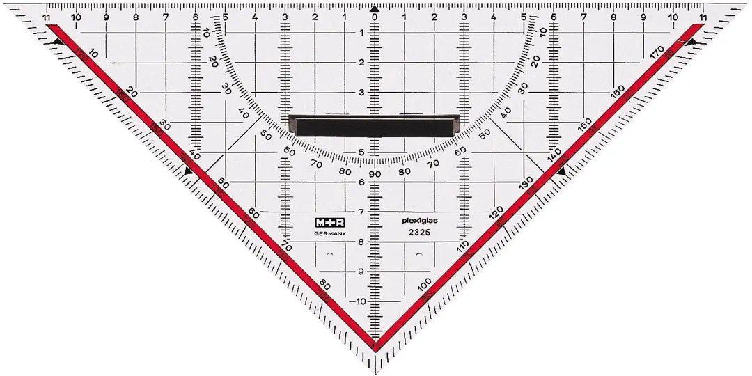 M+R Geometriedreieck 22cm 723230100 abnehmbarer Griff Acryl
