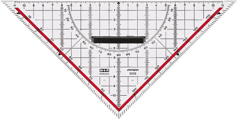 M+R Geometriedreieck 22cm 723230100 abnehmbarer Griff Acryl