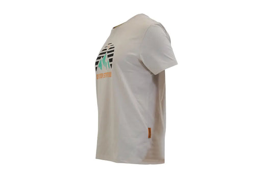 ODS T-Shirt Mountain Print Cotton Beige Men L