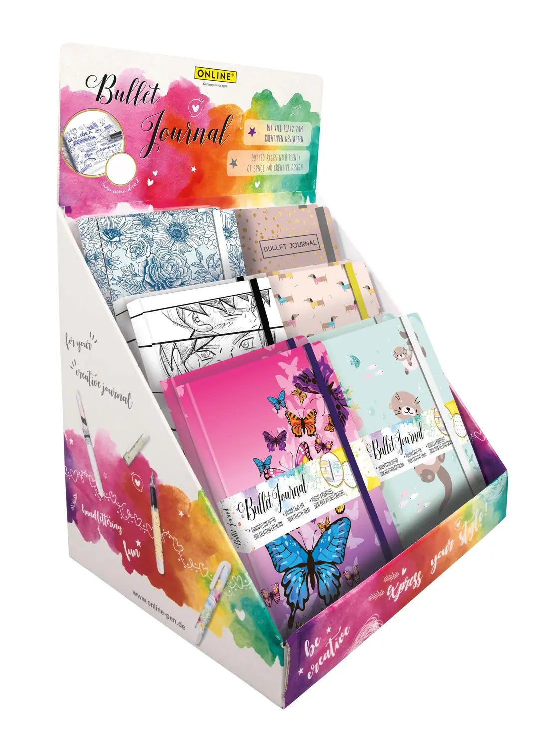 ONLINE Bullet Journal A5 02289/12 Display, assortiert 12 Stück