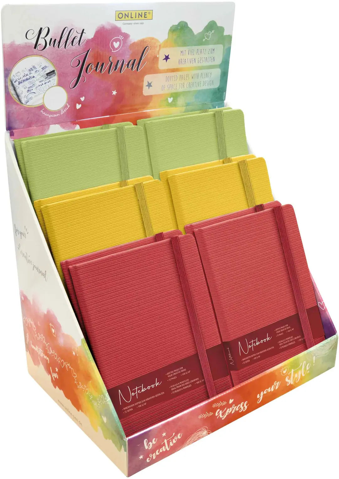 ONLINE Thekendisplay Notizbuch A5 08382/12 Indian Summer Umschlag aus PE