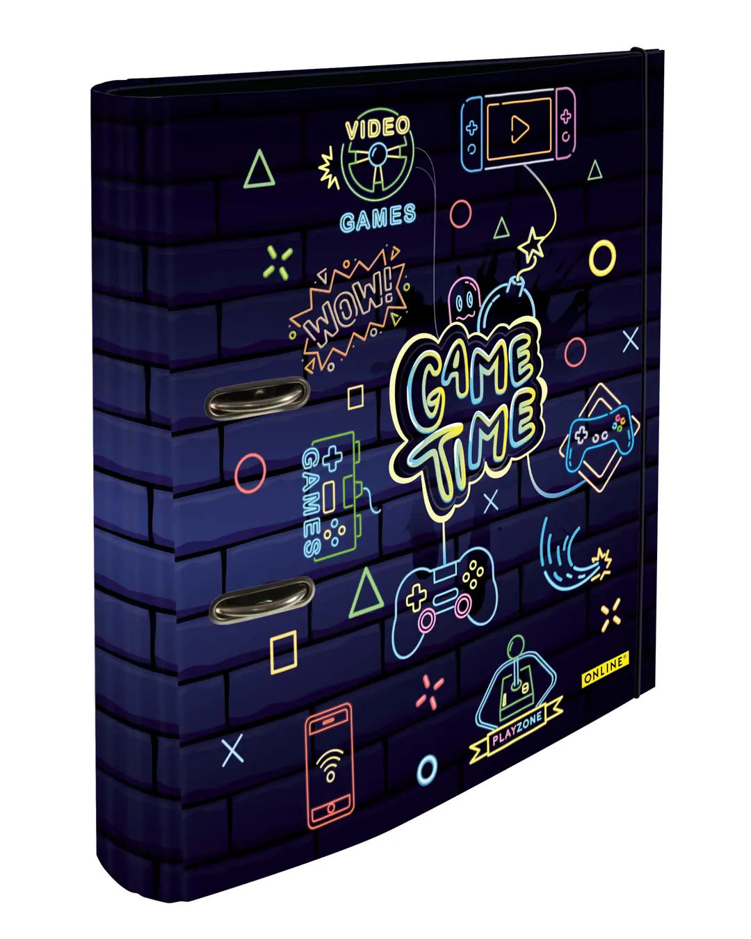 ONLINE Ordner Game Time 7cm 10140/6 mit Gummiband A4