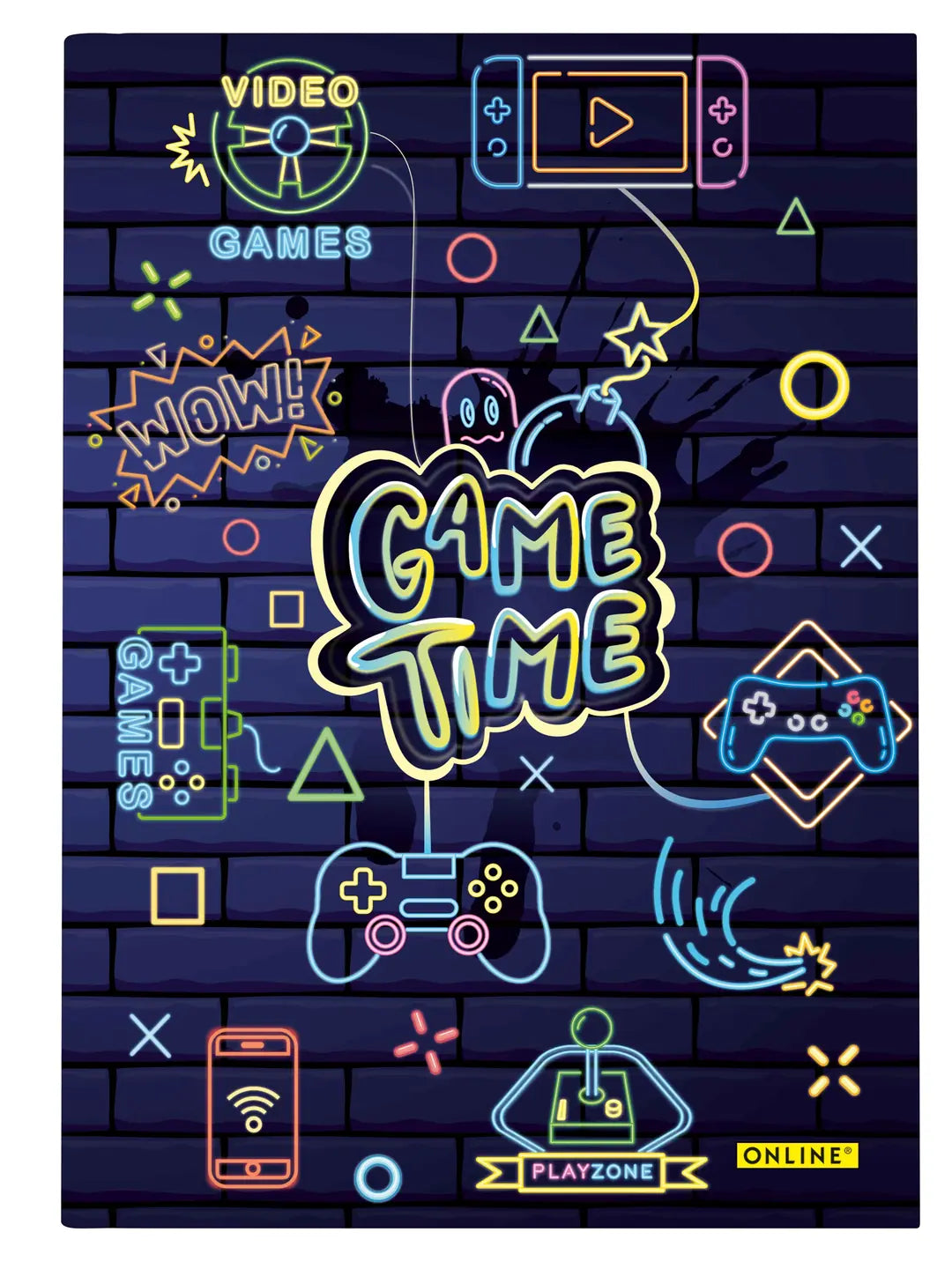 ONLINE Notizbuch Game Time A5 10143/6 gepunktet, 80gr. 96 Blatt