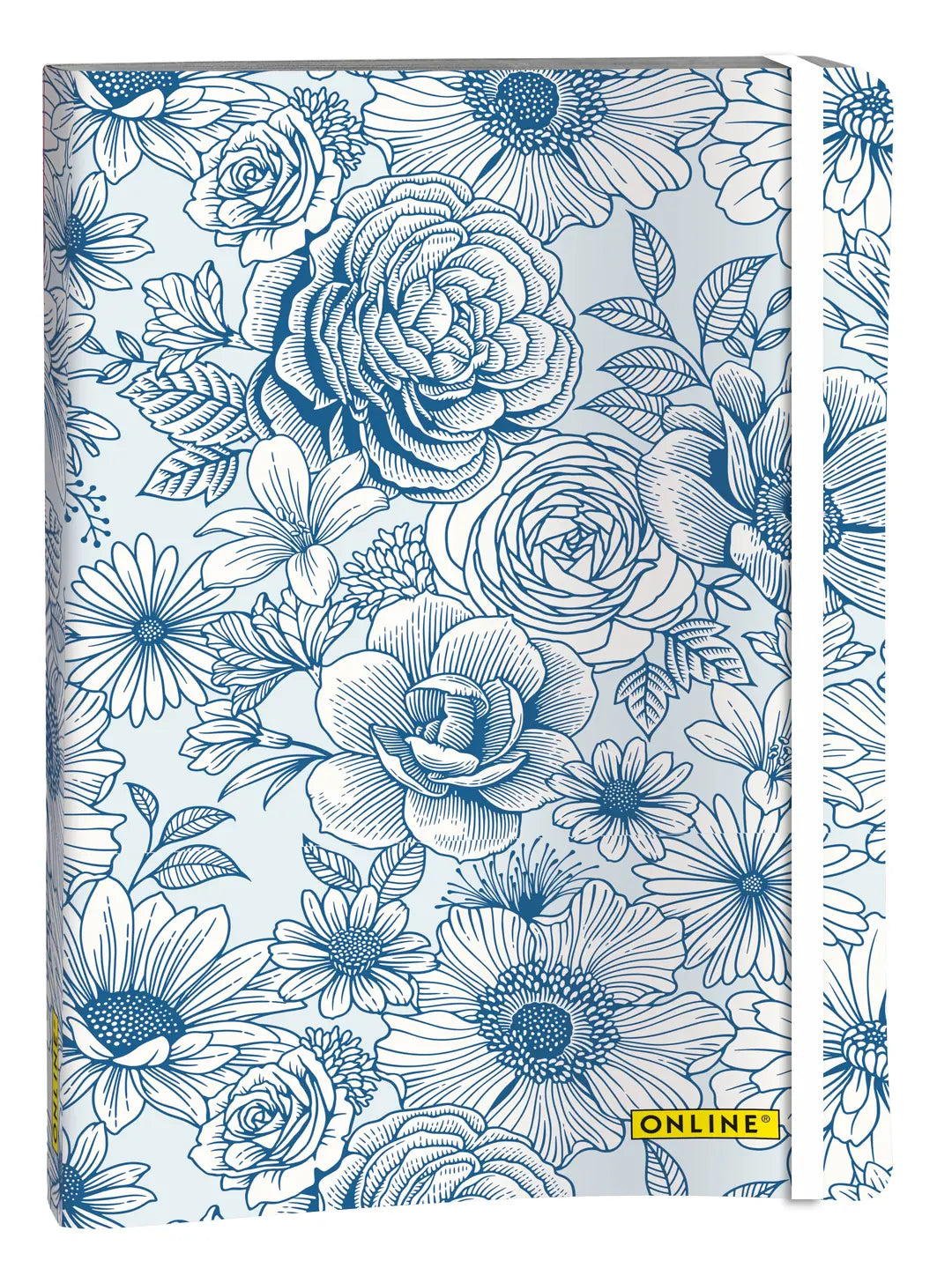 ONLINE Bullet Journal Blue Flowers A5 18022 120g, 72 Blatt dotted