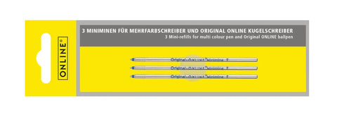ONLINE Kugelschreiber-Minen M 40011/3 Blue 3 Stück