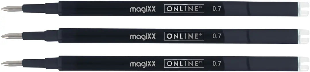 ONLINE Gel-Mine MagiXX 0.7mm 40161/3 schwarz, Tag-Bag 3 Stück