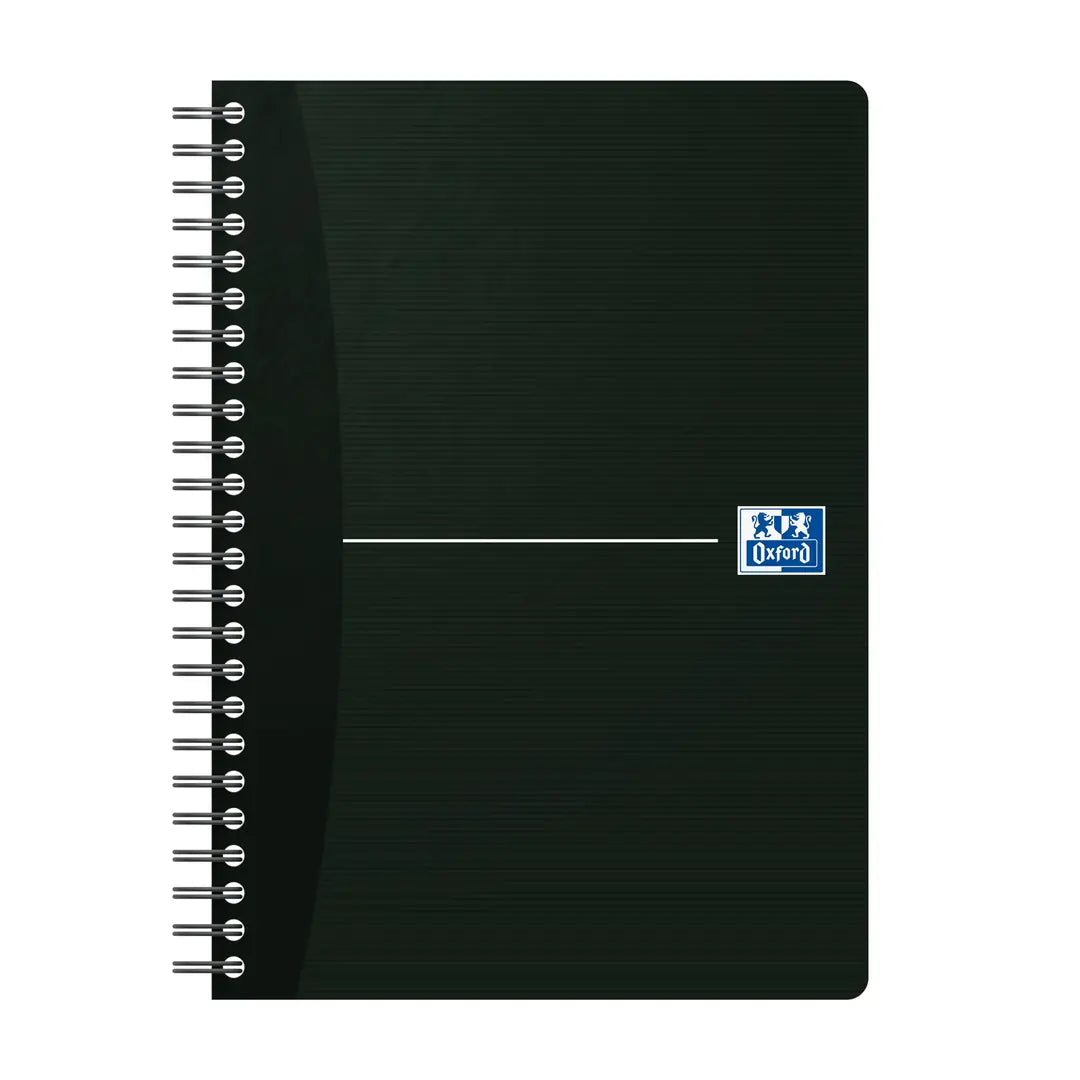 OXFORD Spiralbuch Smart Black A5 100103627 liniert 6mm, 90g 90 Blatt