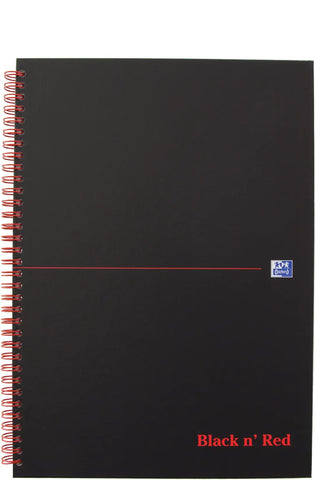 OXFORD Buch Black 'n Red A4 400047609 kariert, 90g 70 Blatt