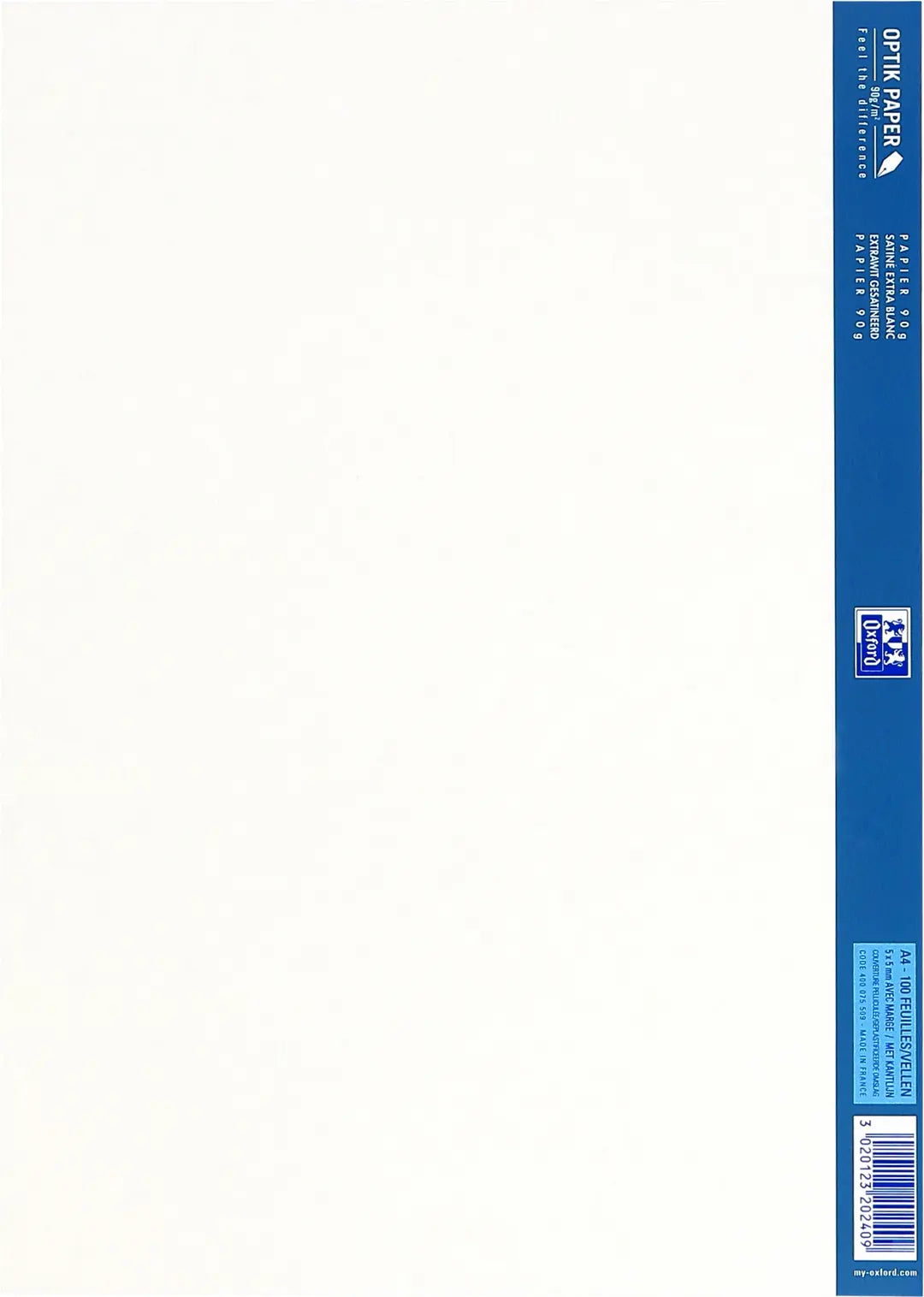 OXFORD Notizblock A4 400075509 kariert 5mm, ass. 100 Blatt
