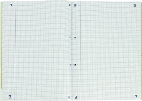 OXFORD Notizblock A4 400075509 kariert 5mm, ass. 100 Blatt