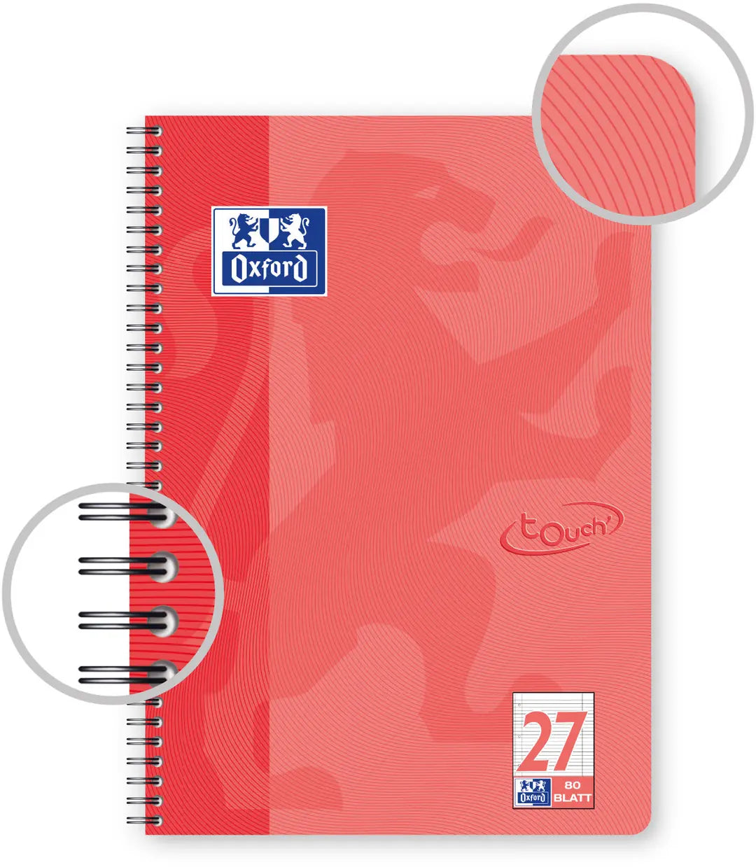 OXFORD Collegeblock Touch A4+ 400086493 liniert, 90g 80 Blatt