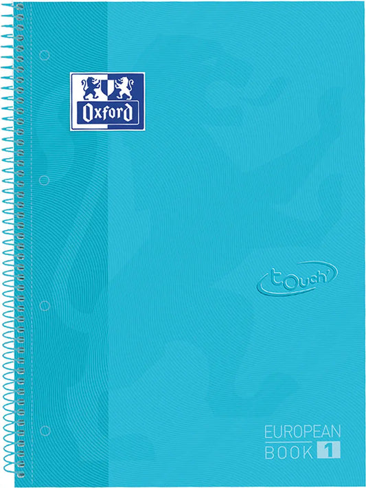 OXFORD Spiralbuch A4+ 400107010 kariert 5mm past.blau 80 Blatt