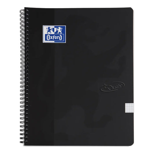 OXFORD Touch Spiralheft 400134120 A4, kariert 70 Blt, schwarz