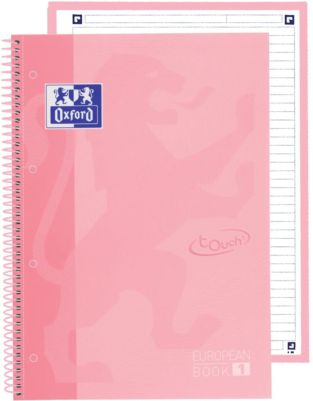 OXFORD Spiralbuch A4+ 400138324 liniert pastellrosa 80 Blatt