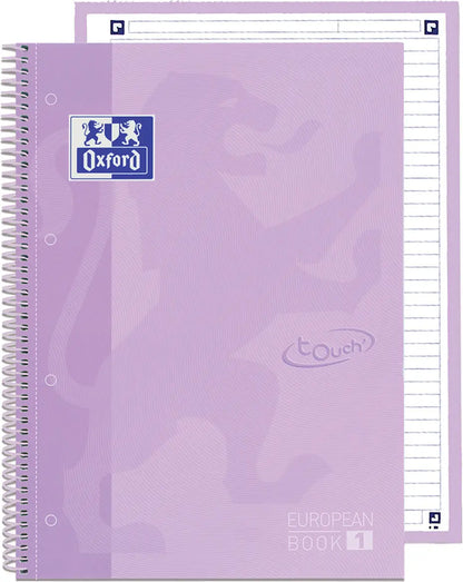 OXFORD Spiralbuch A4+ 400138325 liniert pastelllila 80 Blatt