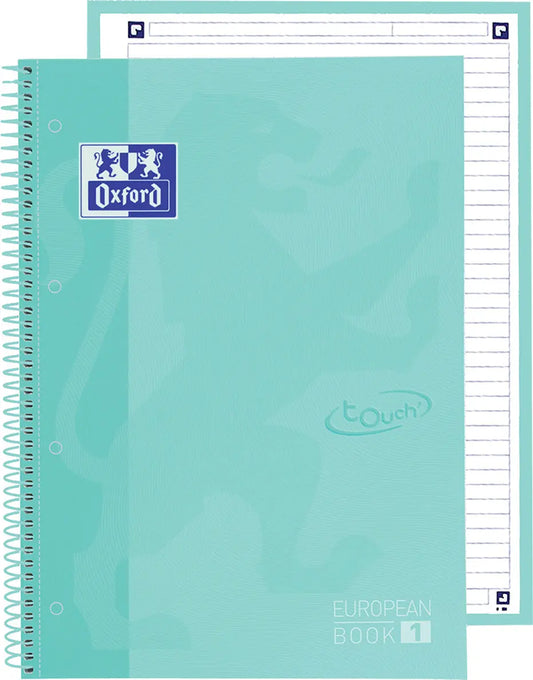 OXFORD Spiralbuch A4+ 400138326 liniert pastellmint 80 Blatt