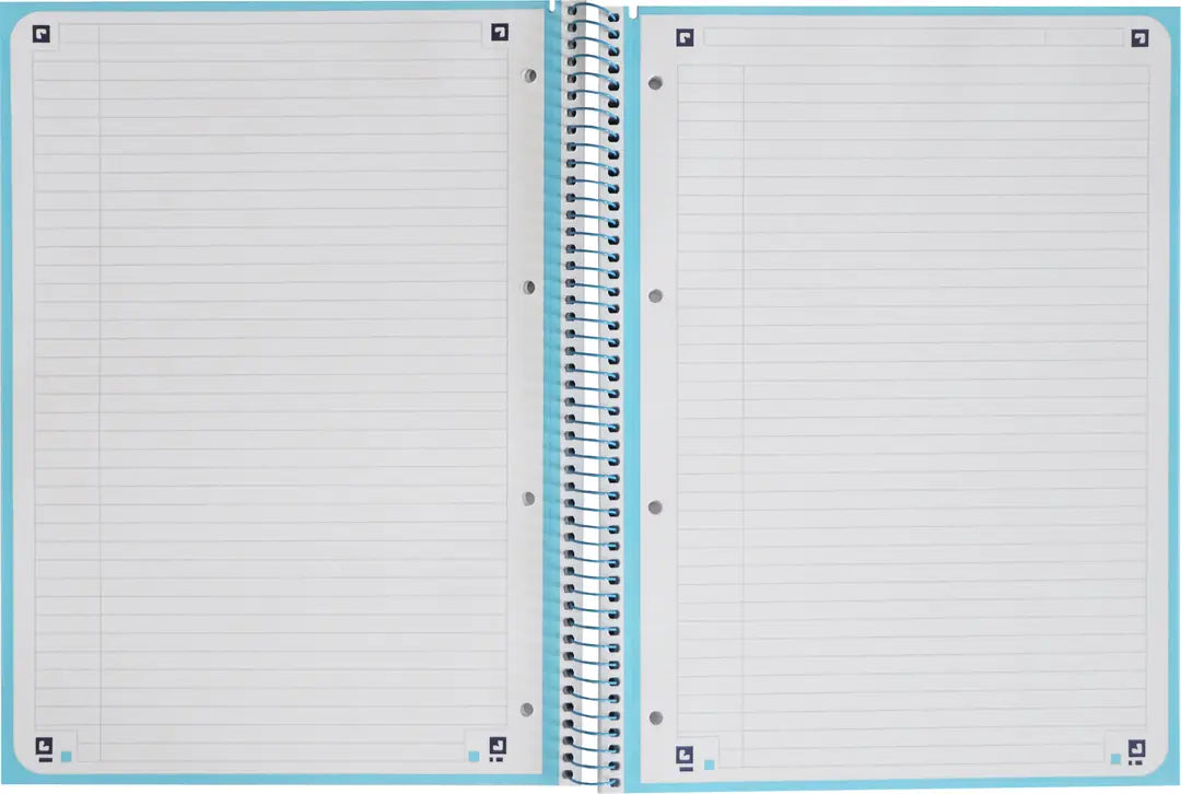 OXFORD Spiralbuch A4+ 400138327 liniert, pastellblau 80 Blatt