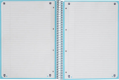 OXFORD Spiralbuch A4+ 400138327 liniert, pastellblau 80 Blatt