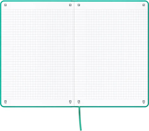 OXFORD Signature Notizbuch 400154946 A5, kariert 80 Blatt, türkis