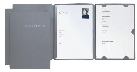 PAGNA Bewerbungsmappe Select A4 22002-06 grau 3-teilig