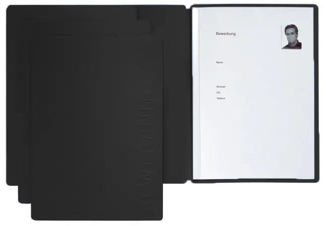 PAGNA Bewerbungsmappe Solo A4 22006-04 schwarz 5mm