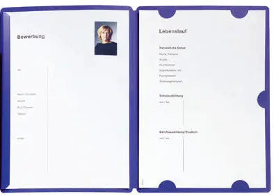 PAGNA Bewerbungsmappe Select 22016-02 blau 3-teilig 3 Stück