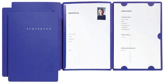 PAGNA Bewerbungsmappe Select 22016-02 blau 3-teilig 3 Stück