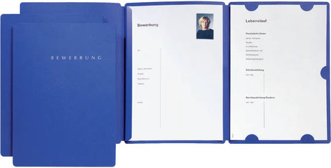 PAGNA Bewerbungsmappe Select 22016-02 blau 3-teilig 3 Stück