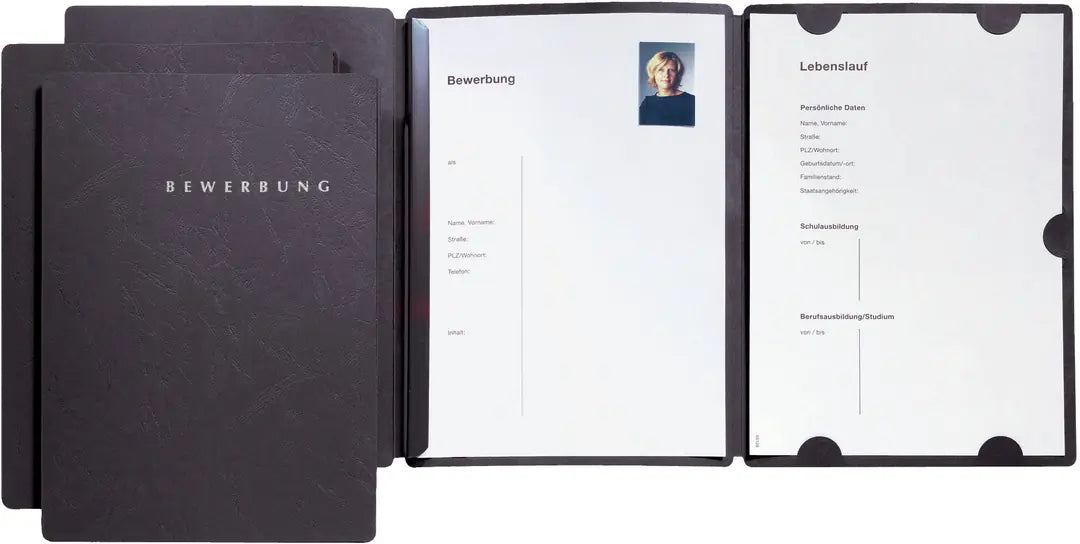 PAGNA Bewerbungsmappe Select A4 22016-04 schwarz 3-teilig 3 Stück