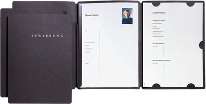 PAGNA Bewerbungsmappe Select A4 22016-04 schwarz 3-teilig 3 Stück