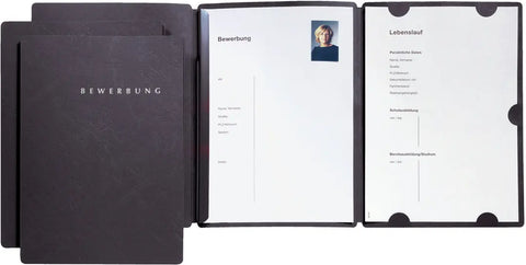 PAGNA Bewerbungsmappe Select A4 22016-04 schwarz 3-teilig 3 Stück