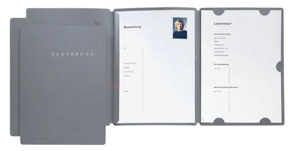 PAGNA Bewerbungsmappe Select A4 22016-06 grau 3-teilig 3 Stück
