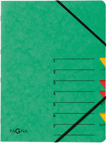 PAGNA Fächermappe EASY A4 24061-03 grün 7 Fächer
