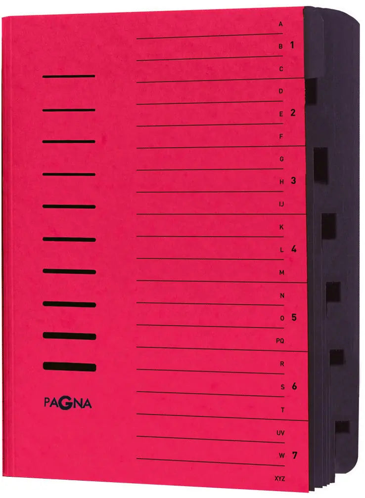 PAGNA Ordnungsmappe A4 24081/01 rot 7 Fächer