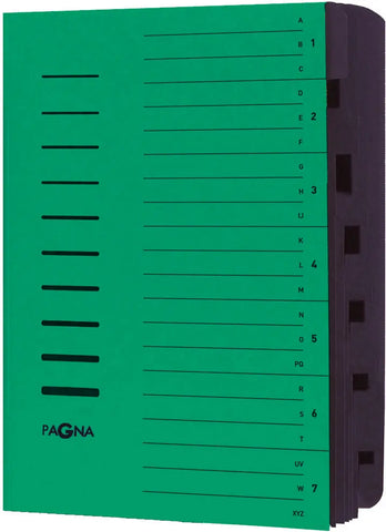 PAGNA Ordnungsmappe A4 24081/03 grün 7 Fächer