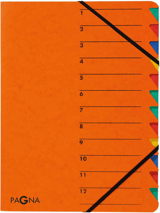 PAGNA Fächermappe EASY A4 24131-12 orange 12 Fächer