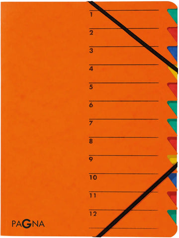 PAGNA Fächermappe EASY A4 24131-12 orange 12 Fächer