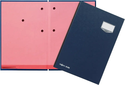 PAGNA Unterschriftenmappe De Luxe A4 24202-02 blau 20-teilig