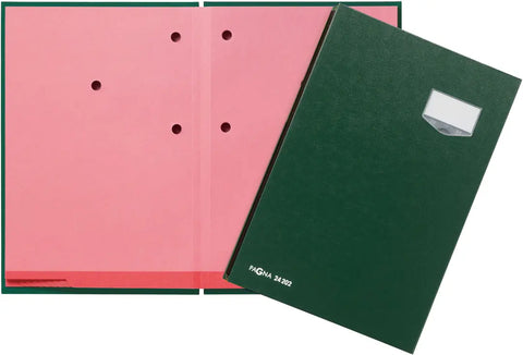 PAGNA Unterschriftenmappe De Luxe A4 24202-03 grün 20-teilig