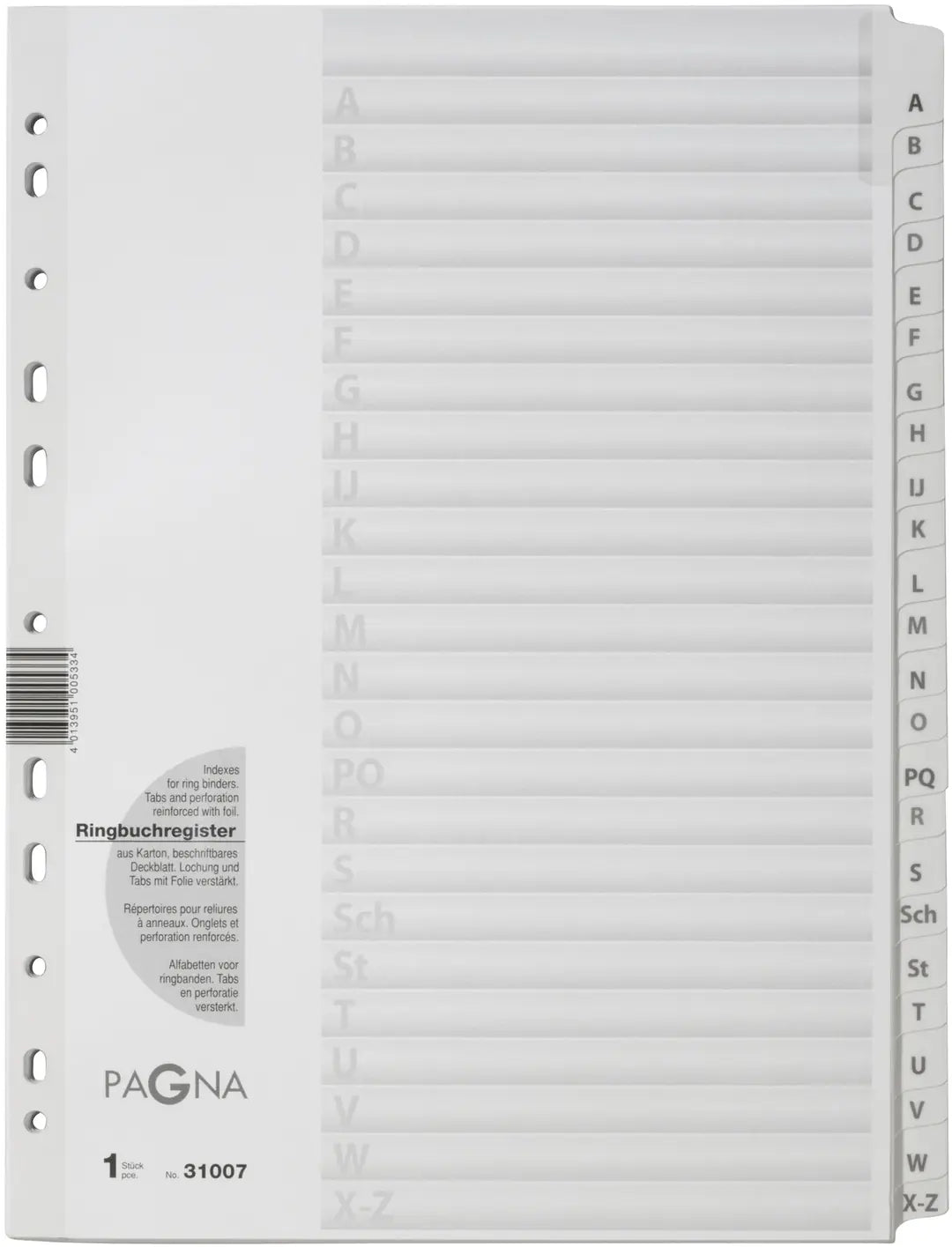 PAGNA Register Karton A4 31007/08 A-Z