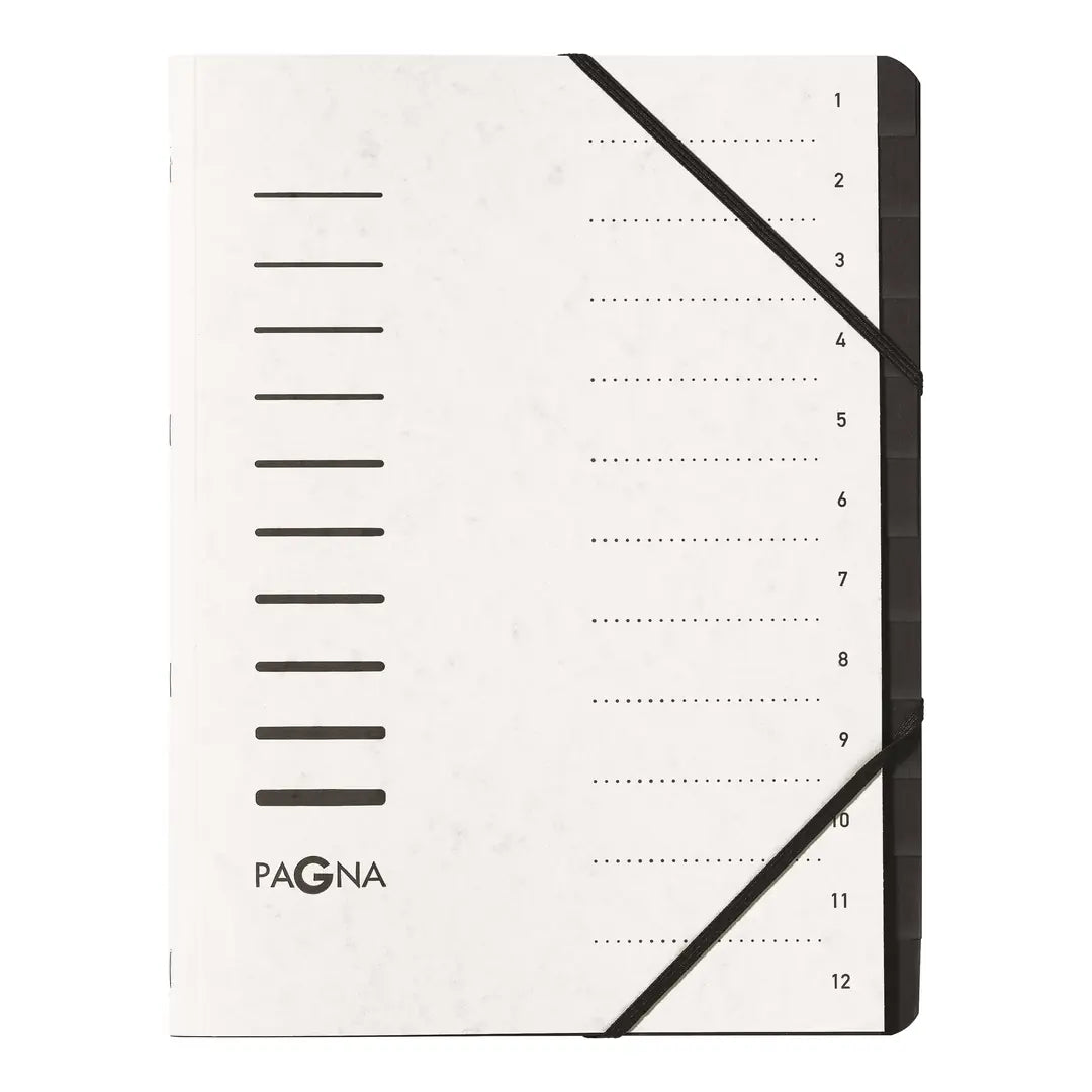 PAGNA Fächermappe Office A4 40059-08 weiss 1-12