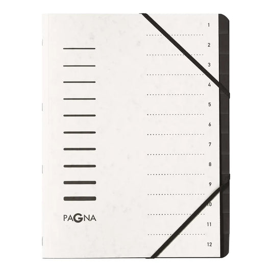 PAGNA Fächermappe Office A4 40059-08 weiss 1-12