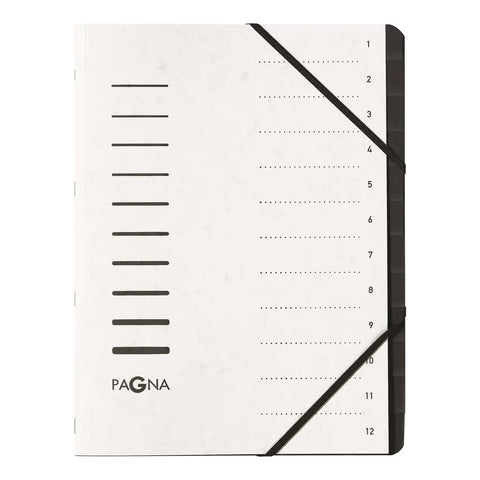 PAGNA Fächermappe Office A4 40059-08 weiss 1-12