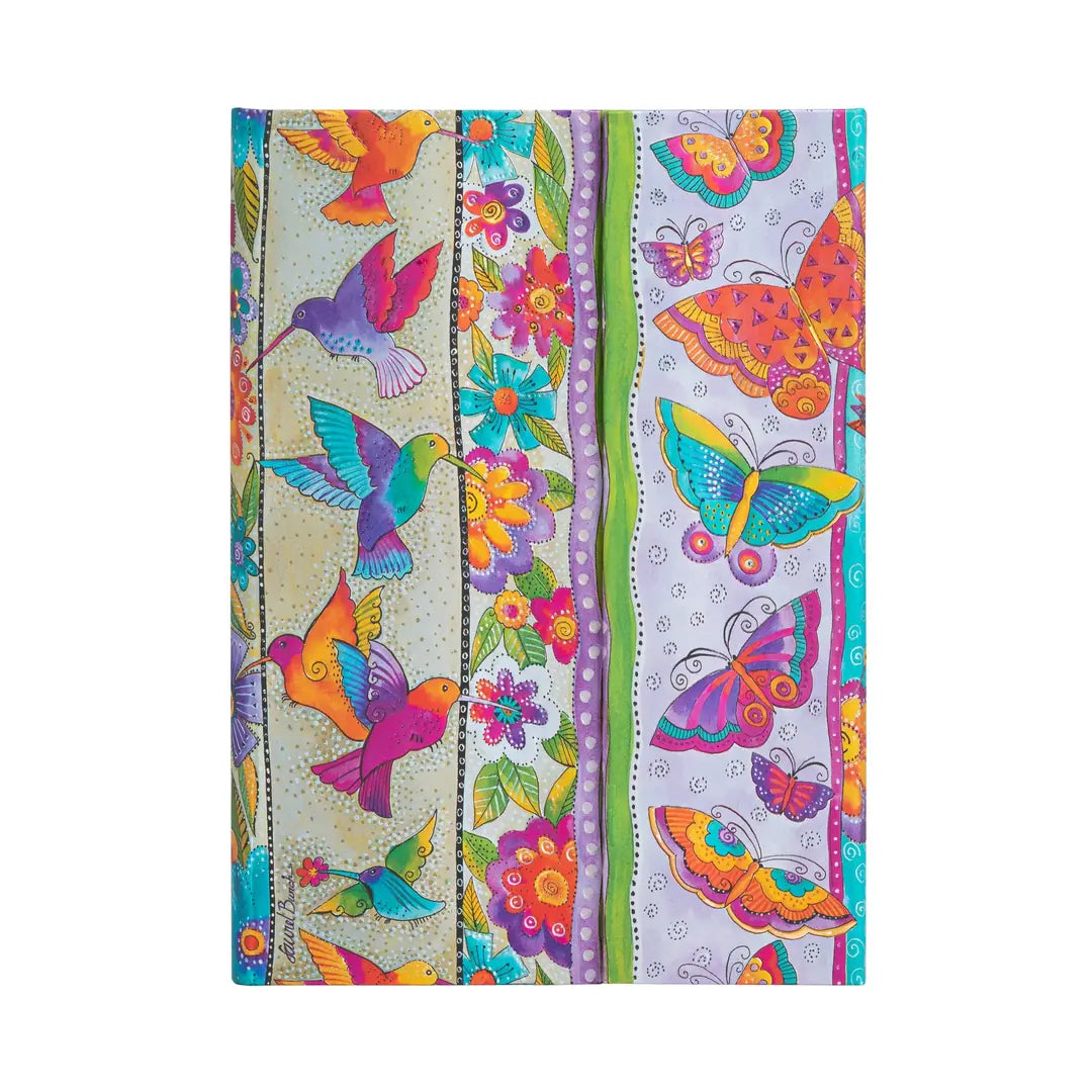 PAPERBLANKS Notizbuch Midi PB7246-1 Kolibri/Schmetterlinge, lin.