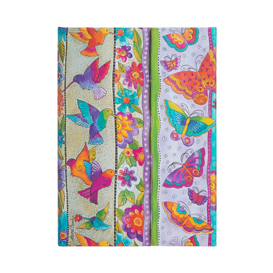 PAPERBLANKS Notizbuch Midi PB7246-1 Kolibri/Schmetterlinge, lin.