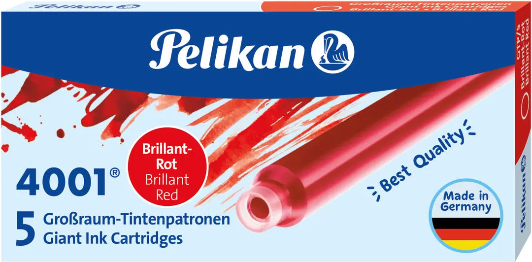 PELIKAN Tinte 4001 GTP/5 310623 brillantrot 5 Stück