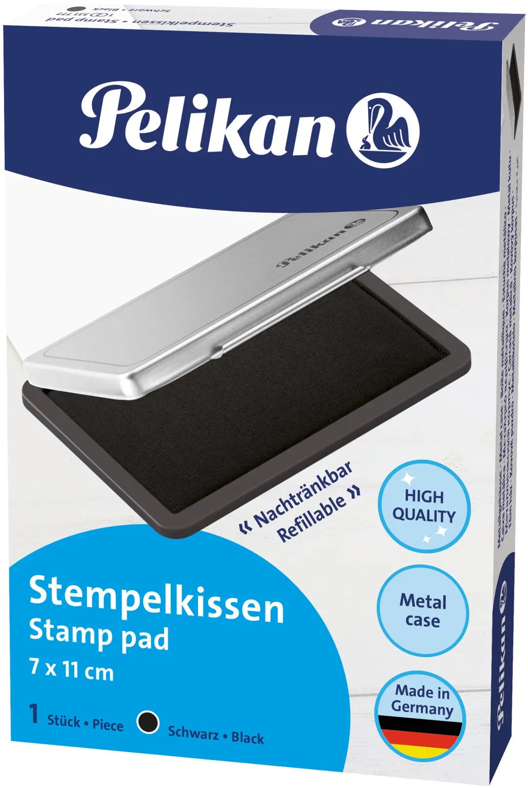 PELIKAN Metall-Stempelkissen schwarz 331777 Gr.2 11x7cm