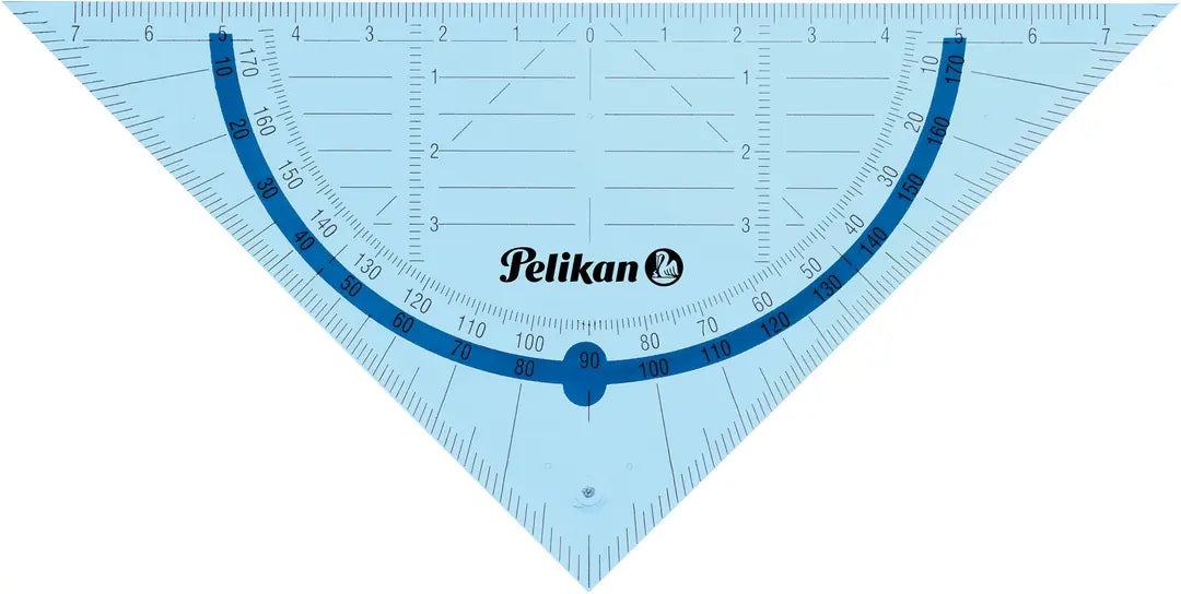 PELIKAN Geodreieck 16cm 700504 transparent blau