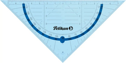 PELIKAN Geodreieck 16cm 700504 transparent blau